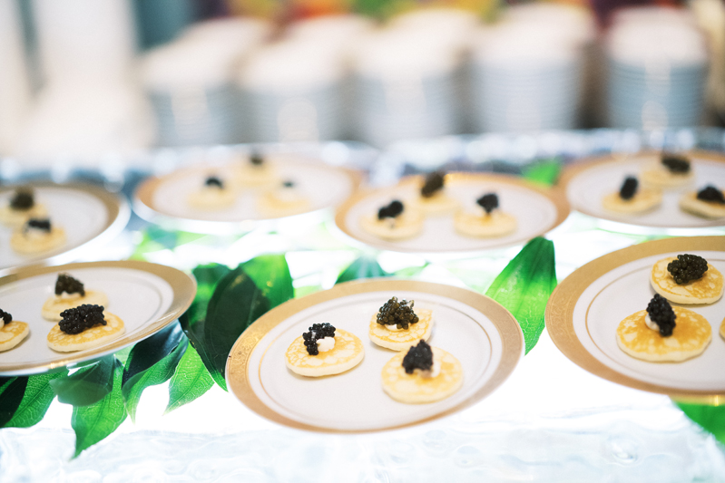 Caviar display at New Orleans wedding