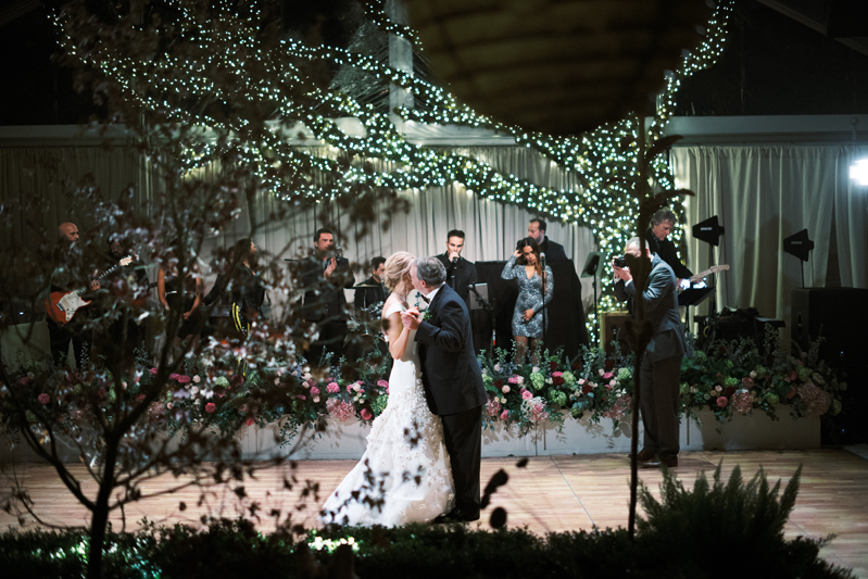 Father and daughter dancing at New Orleans wedding reception