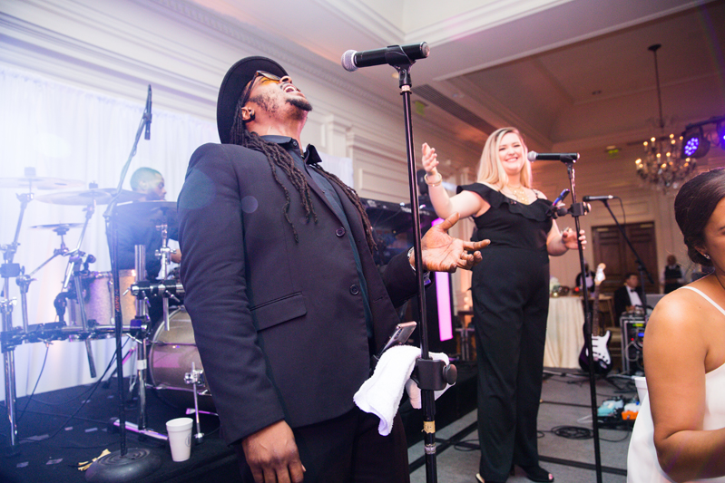 Punch band performing at Quail Hollow Club wedding.