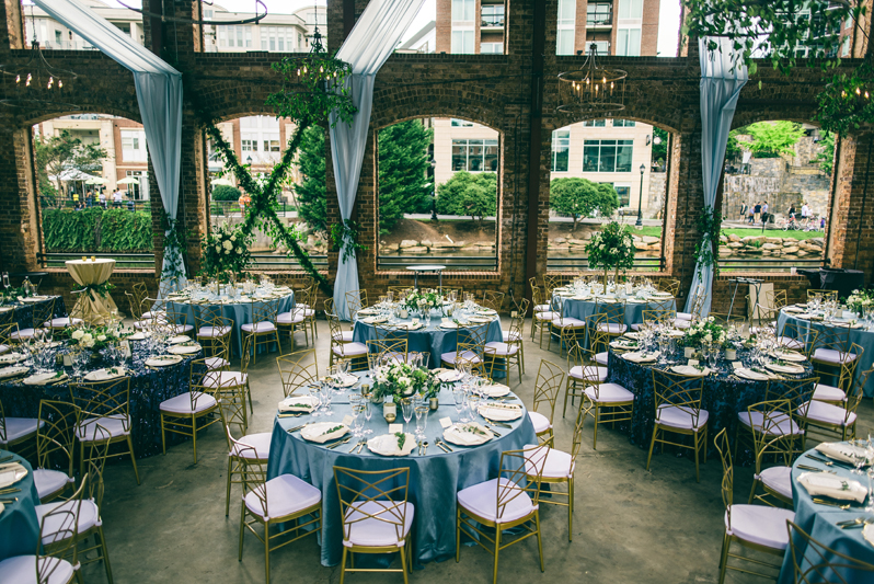 wyche pavilion decorated for wedding