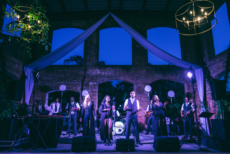 band playing in Wyche Pavilion