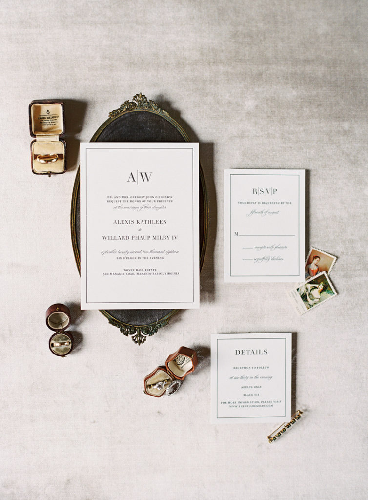 Classic wedding invitation suite