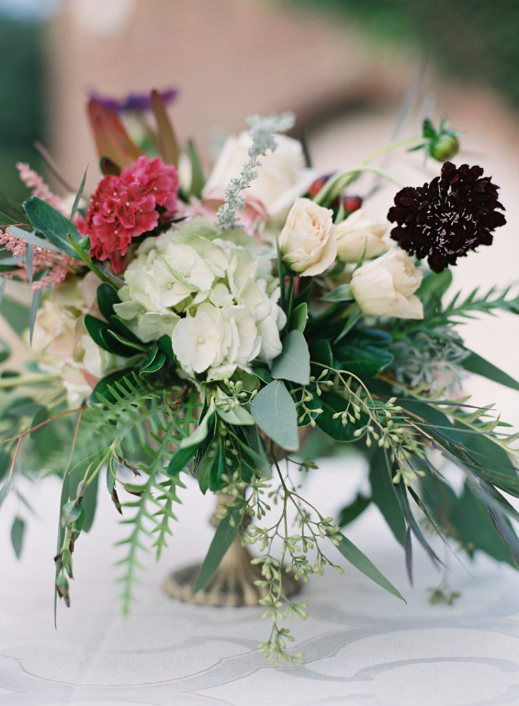 Floral centerpieces at Dover Hall