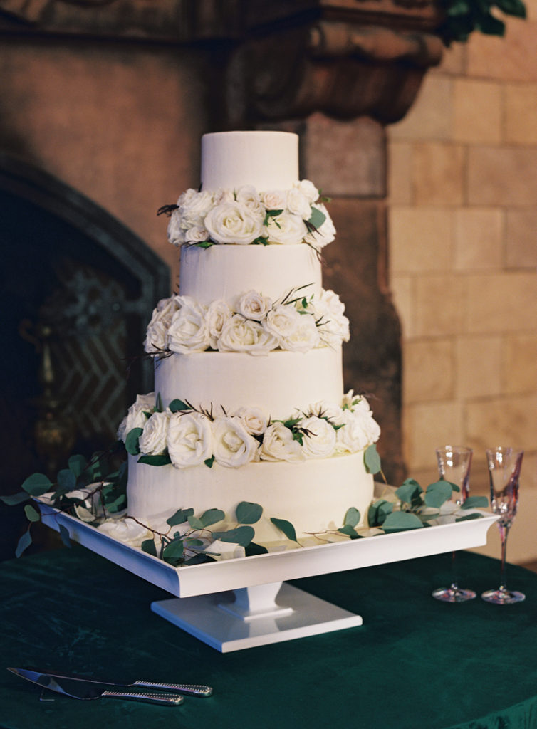Four tiered wedding cake 