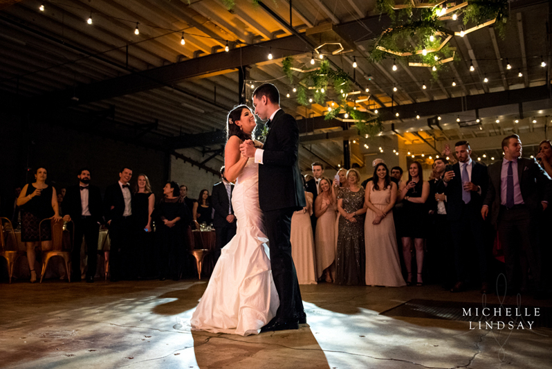 First dance for bride and groom at Dock 5 wedding.