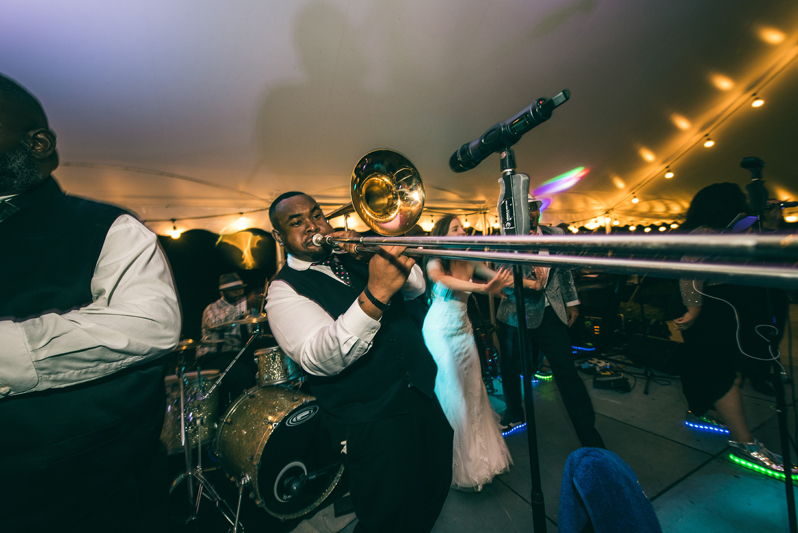 Right to Party band performing at Summerfield Farms wedding reception.
