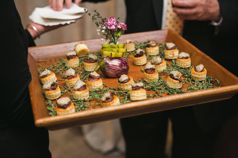 Passed hors'douevres at The Stave Room wedding reception.