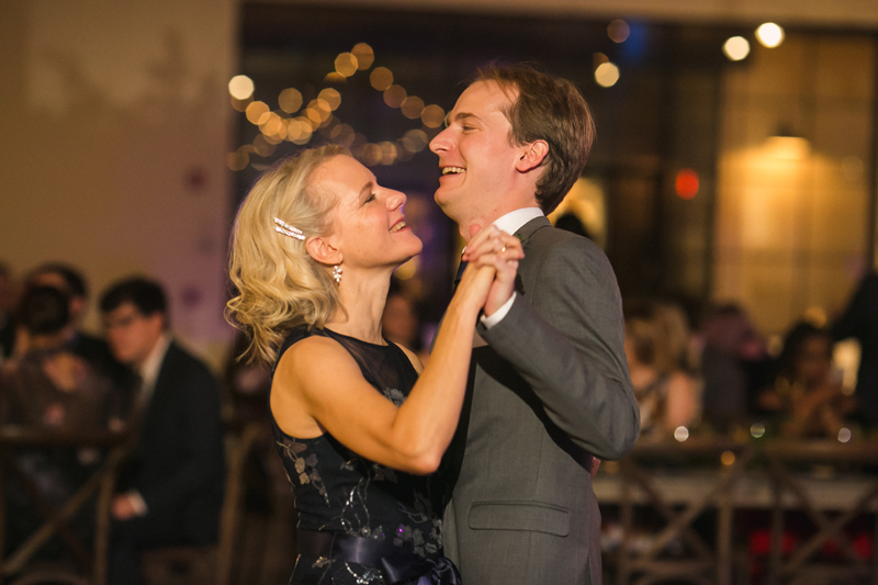 Mother son dance during Atlanta wedding reception.