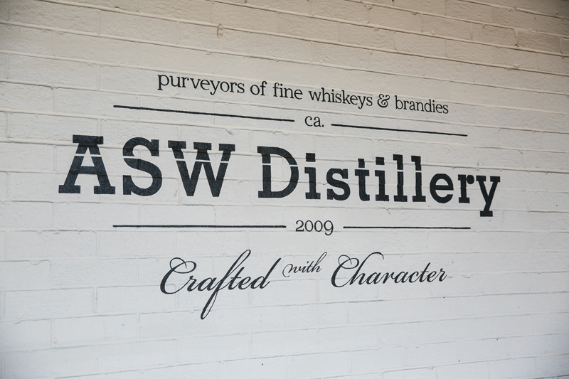 ASW Distillery sign.