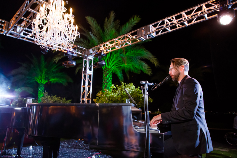 Dueling pianos at a New Orleans themed corporate event at the Wigwam Resort.