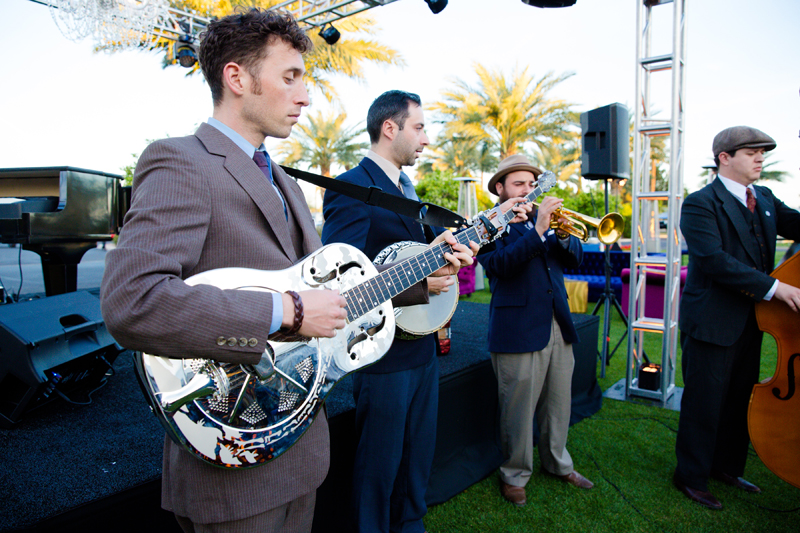 California Feetwarmers band at a New Orleans theme corporate event.