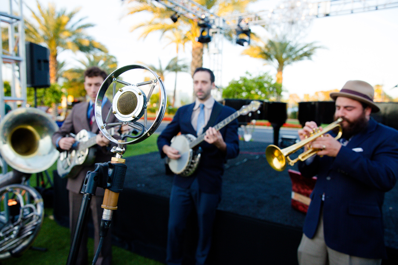 California Feetwarmers band at a New Orleans theme corporate event.
