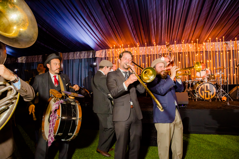 Good Shot Judy and California Feetwarmers band at a New Orleans theme corporate event.