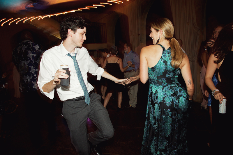 Couple on dance floor at wedding reception dancing to Loose Chain.