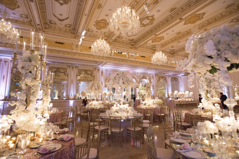 Wedding reception at Mar-a-Lago in Palm Beach.