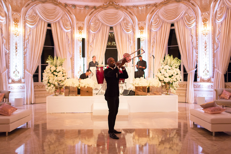 Palm Beach wedding band Powerhouse performing at Mar-a-Lago reception.