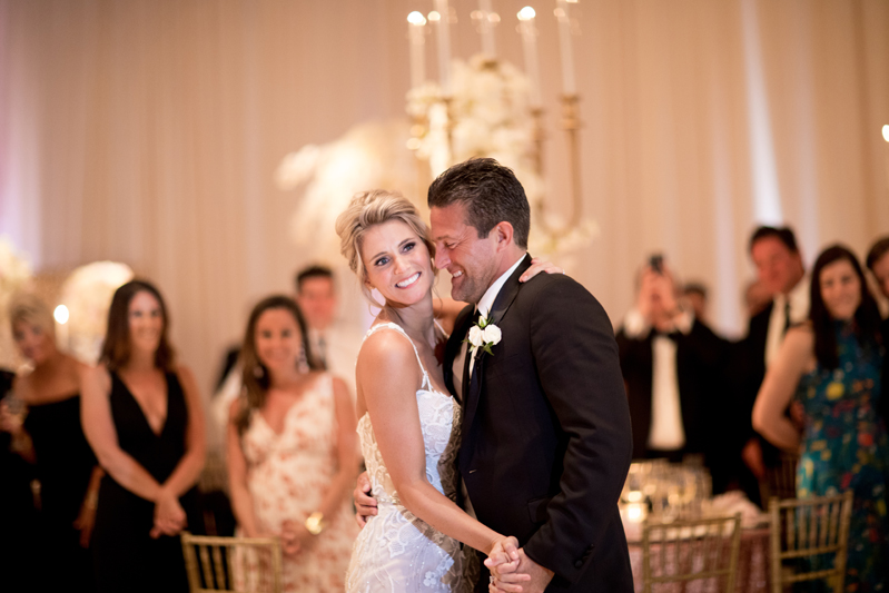 Couple's first dance at Mar-a-Lago wedding reception in Palm Beach.