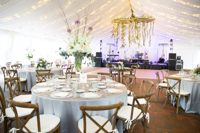 Tented wedding reception at Biltmore. 