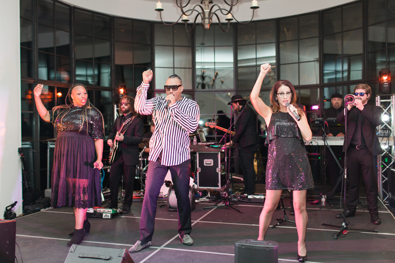 The Royals band performing during wedding reception at Kiawah Island Club.