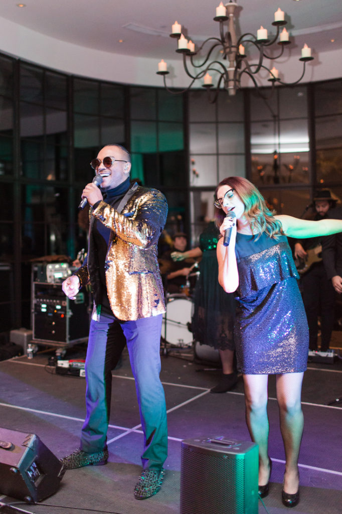 The Royals band performing during a wedding reception at Kiawah Island Club.
