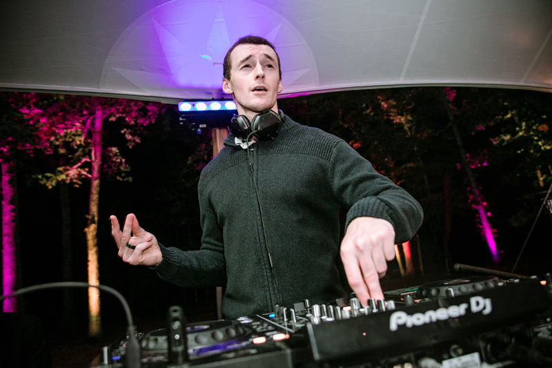 DJ Patrick Zurn at outdoor wedding reception