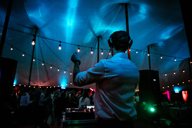 DJ Patrick Zurn performing at Virginia wedding