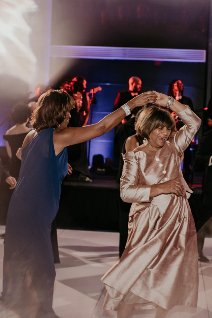 Guests dancing to Gentlemen & Their Lady at The Science Museum of Virginia wedding reception