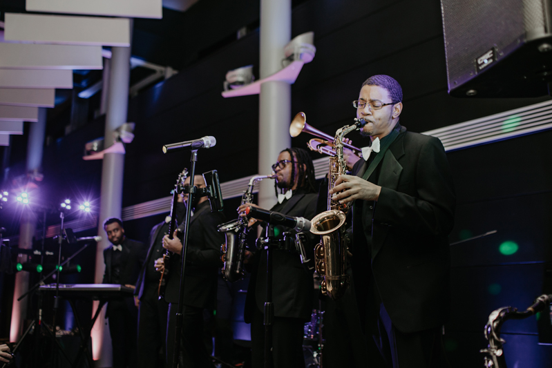 Gentlemen & Their Lady band performing at The Science Museum of Virginia wedding reception