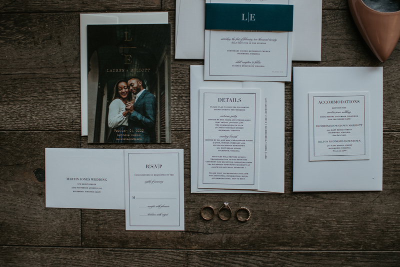 Invitation suite for Richmond Wedding