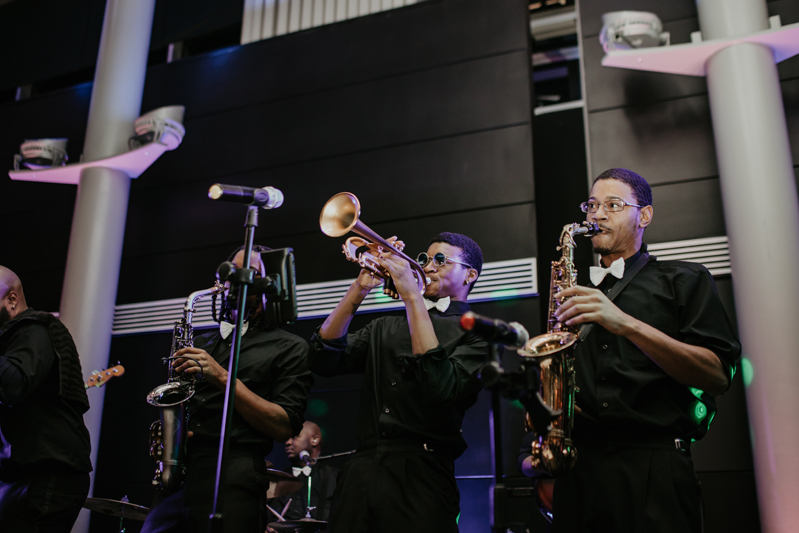 Gentlemen & Their Lady band performing at The Science Museum of Virginia wedding reception